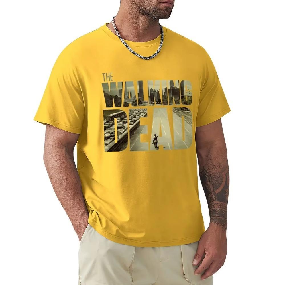 The Walking Dead T Shirt Funky Man's Short Sleeve Cotton Tee Shirt Customized Boyfriend's Top Cool