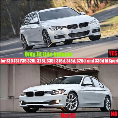 Front Bumper Lip Body Kit For BMW F30 F31 F35 M Sport 320i 325i 328i 335i 2012-2019 Fog Lamp Cover Trim Front Canards Splitter