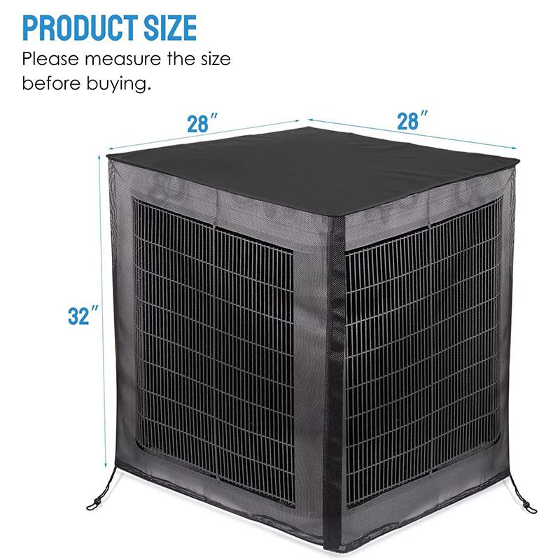 600D Waterproof  Mesh Fabric Breathable Air Conditioner Defender Cover AC Unit Cover For Outdoor Central Unit Protective