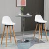 Set di 2 Sgabelli da Bar, Sedie da Bar, Design Scandi, Poggiapiedi, 43 cm x 43 cm x 91 cm, Naturale + Bianco