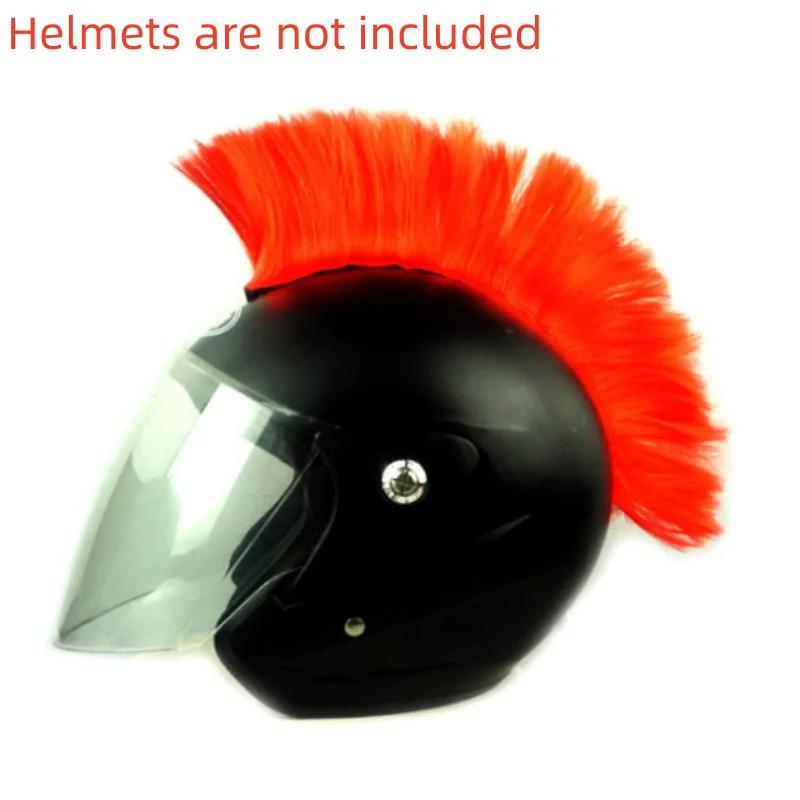 Moto Helmet Wig Cuttable Helmet Decorations Wigs Cockscomb Motocross Full Face Off Road Helmet Decoration Hair Sticker Paste