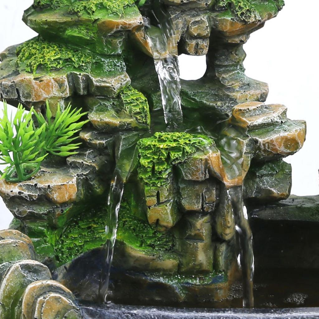 Tischbrunnen Indoor Felsgarten Wasserfall Luftbefeuchter Brunnen - Beruhigend und entspannend, Entspannung Schlafzimmerdekoration