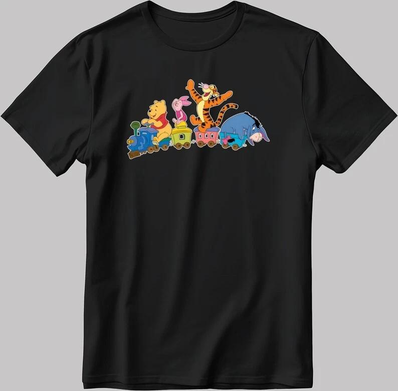 Winnie The Pool Friends Black T Shirt With Unisex Style Best Gift S