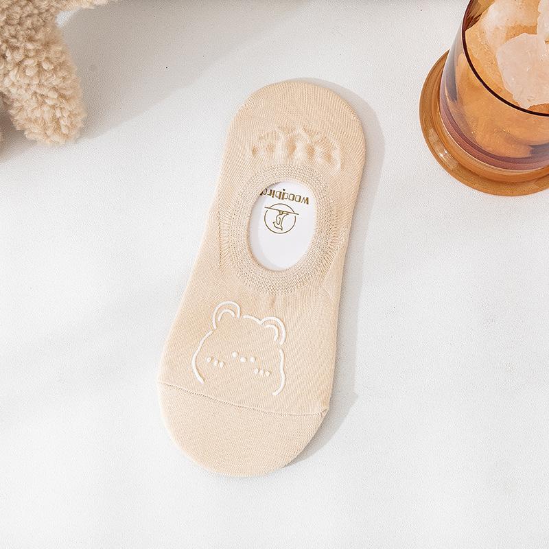 Female Summer Thin Section Low Help Shallow Mouth Solid Color Invisible Do Not Drop with Boat Socks