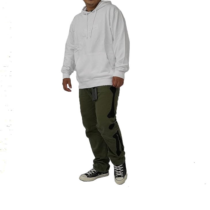 Logo Hoodie Hoodie Brand American Casual Work Simple Plain Logo Thick Large Big Hoodie 2L White [SAMDIFF] [Large Size] Men's (09)