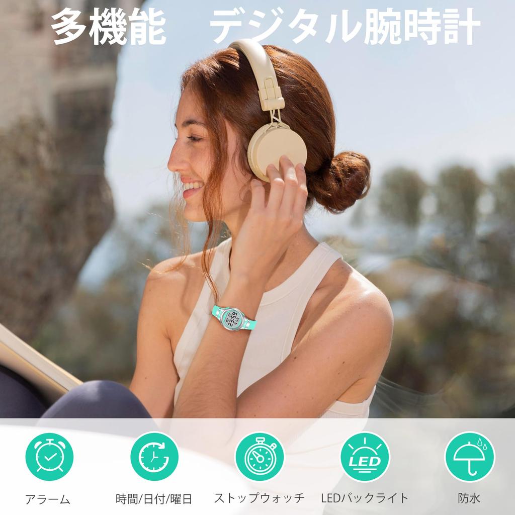 ShunkanSai Digital Watch for Women, Sports Watch, Multifunctional, Date, Day, Alarm, LED Display, Female, Waterproof, Outdoor, Simple Watch, Stylish,