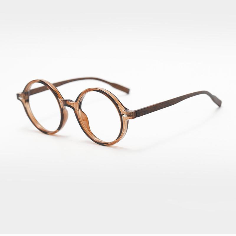 Marken Design Japanischer Stil Runder Vintage Rahmen Myopie Brille Sehstärke Photochrome Anti Blaulicht Damen Weitsicht Brillen