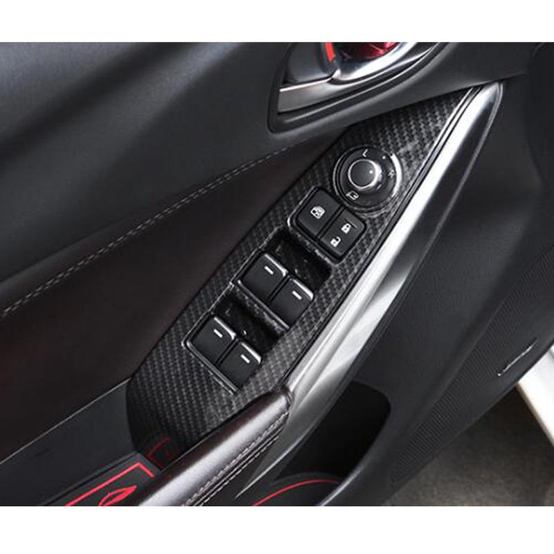 For Mazda6 Mazda 6 Atenza 2014 2015 2016 2017 2018 Car Sticker Door Window Glass Switch Panel Cover Trim Lift Frame Armrest