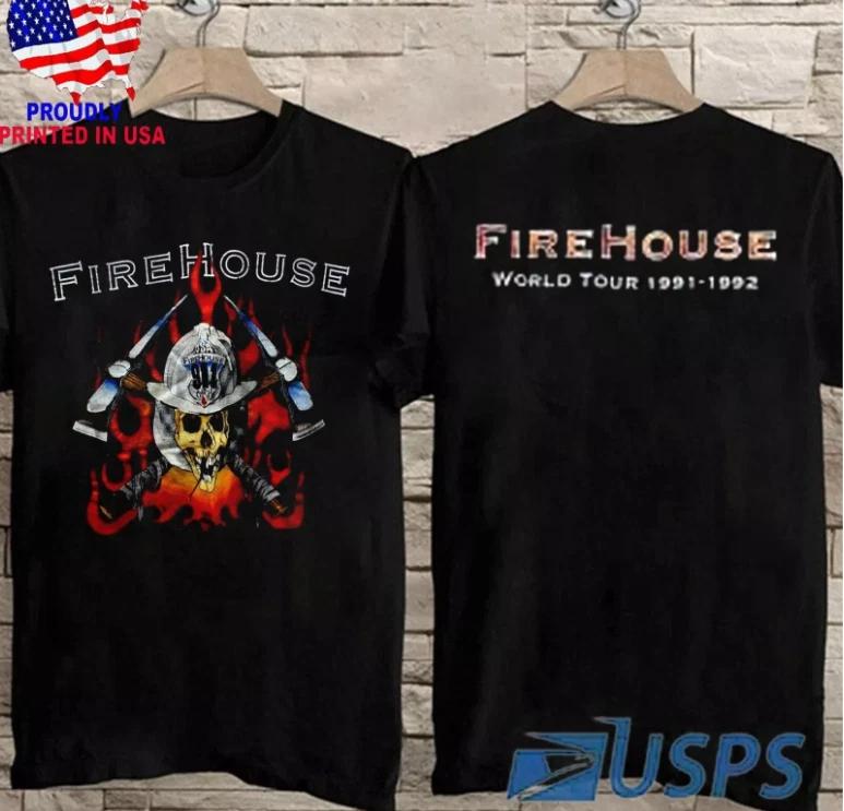 

T shirt 2 side New Firehouse World Tour 1992 Concert Gift For Fans Men S-5XL 4XL