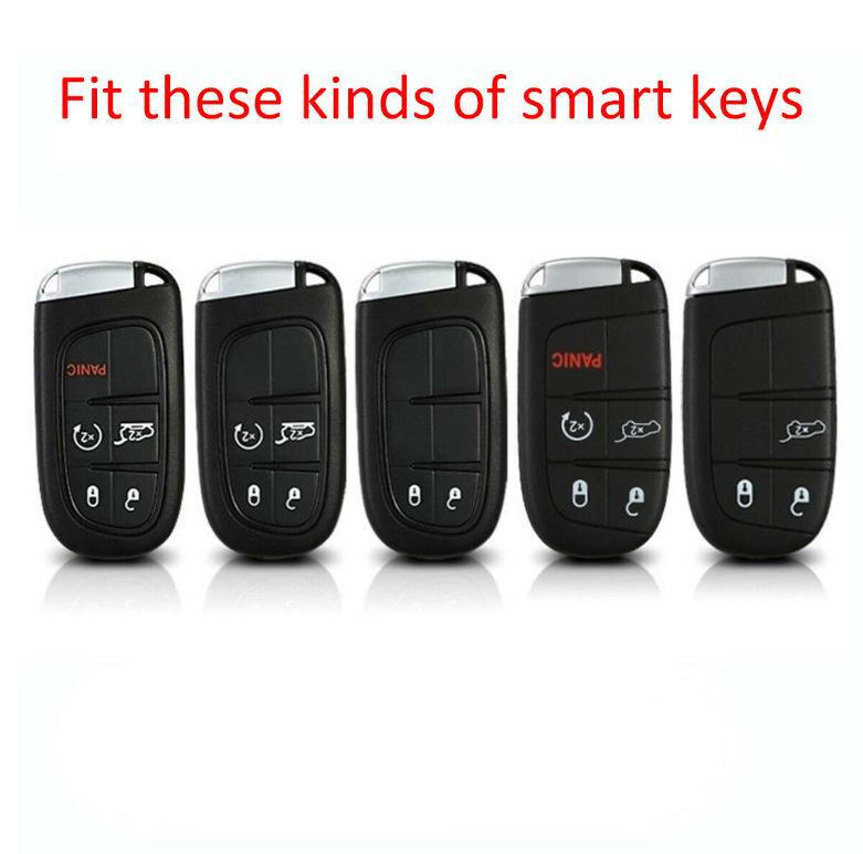 Carbon Fiber Silicone Remote Control Protective Cover for Jeep, Dodge, Chrysler, Fiat Key.
