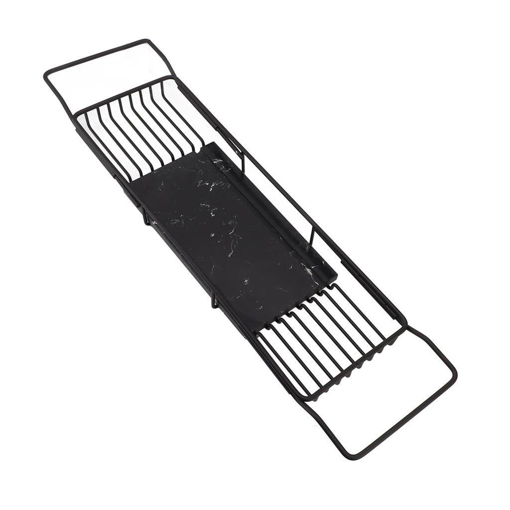 Metal Marble Bathtub Rack Anti Slip Space Saving Multi Functional Expandable Bathtub Tray House Warming Gift