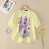 ZANZEA Women Casual Round Neck Floral Print Loose Short Sleeve Blouse