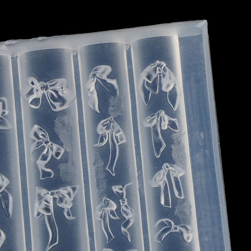 Bowknot Silicone Nail Art Molds 3D Multiple Ribbon Lace Bows Mould for Beauty Salon DIY Professional Nail Decoration