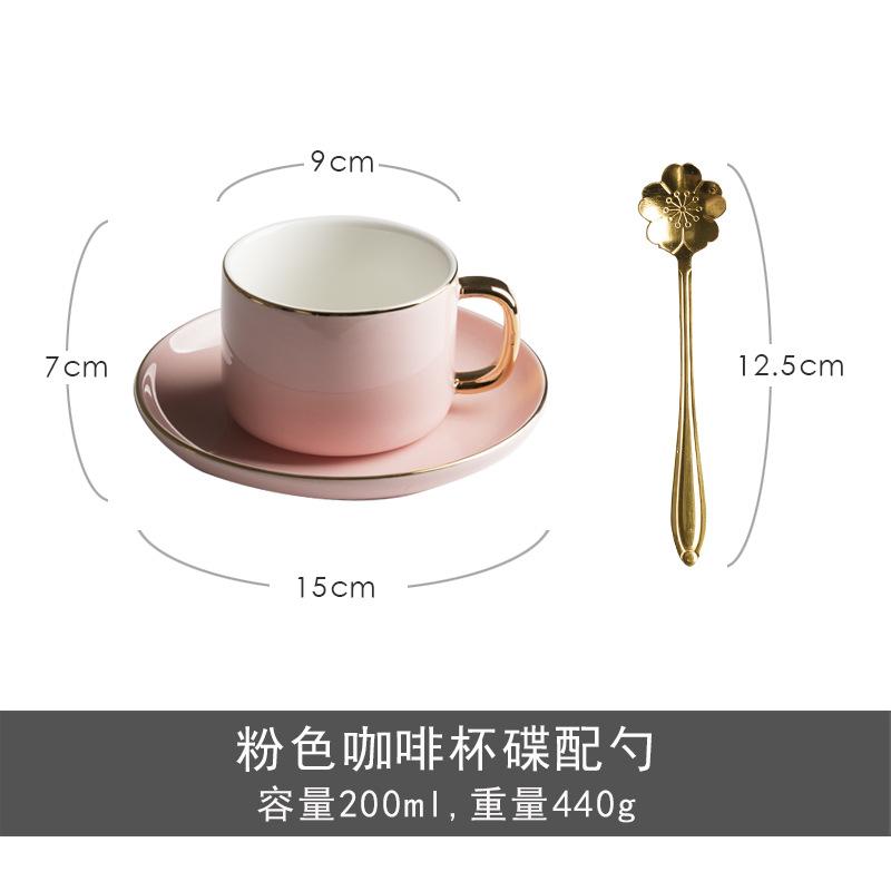 

Clearance, Ceramic Coffee Cup Saucer With Spoon 200ml