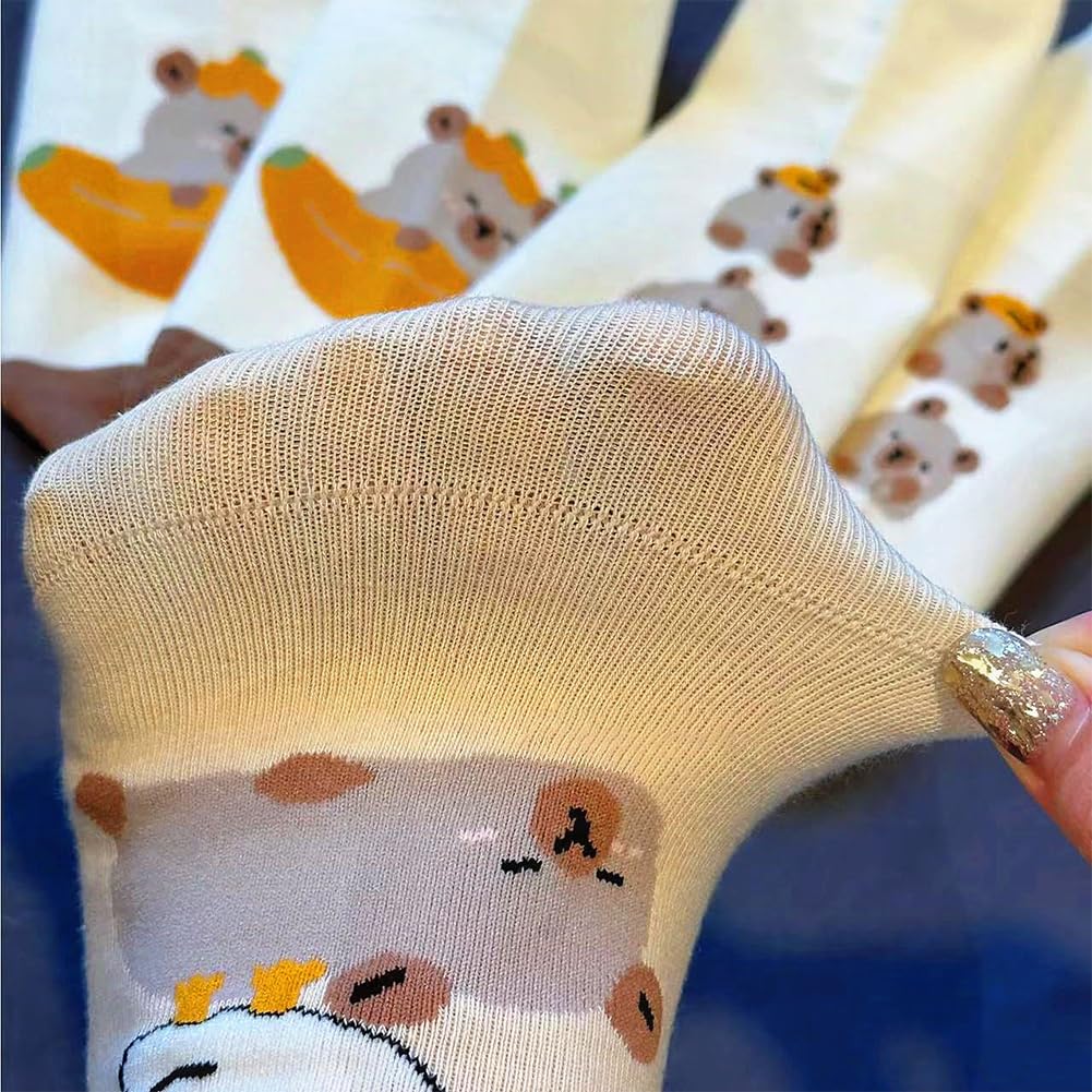 FASELE Stylish Crew Ankle Soft Cotton Socks for Sports and Everyday All Set Women's Socks, Socks, Cute, Breathable, Wear, Spring, Summer, Fall,