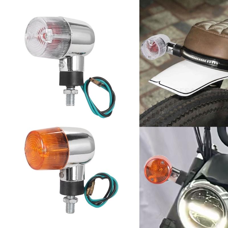 Retro Mini Turn Signal Lamp Indicator Compact Size Simple Wiring Universal Compatibility For Small And Cruiser Motorcycles