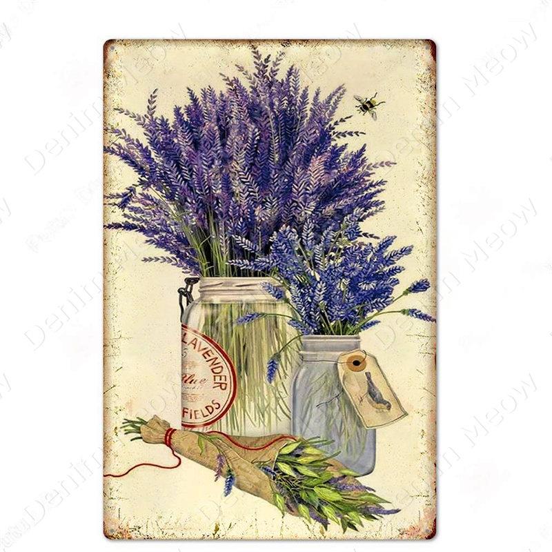 Frisch geschnittene Blumen Vintage Metallblechschild Wandplakette für Floristen Garten Hinterhof Café Familiengeschenk Dekoration N