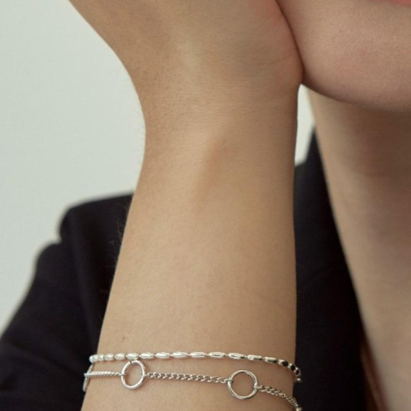 LAYERMOOD Embo Round Bracelet-silver925