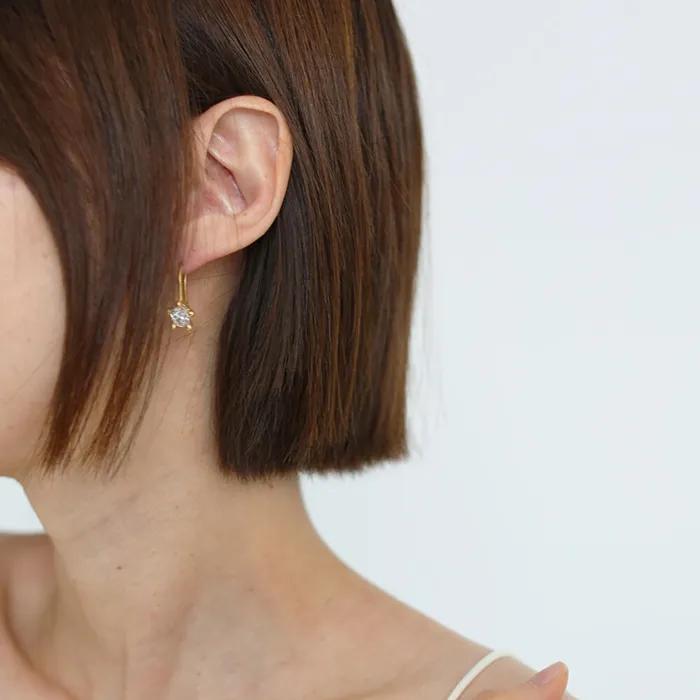 [silver925] Waterdrop Earrings (gold)