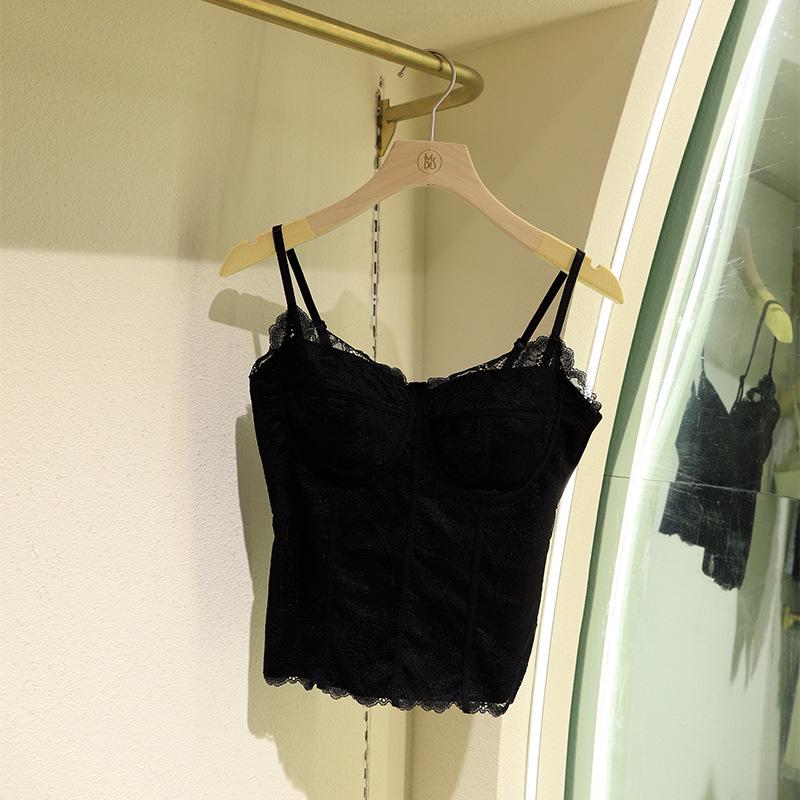 Sexy Slimming Lace Camisole with Built-in Bra Pads for Women