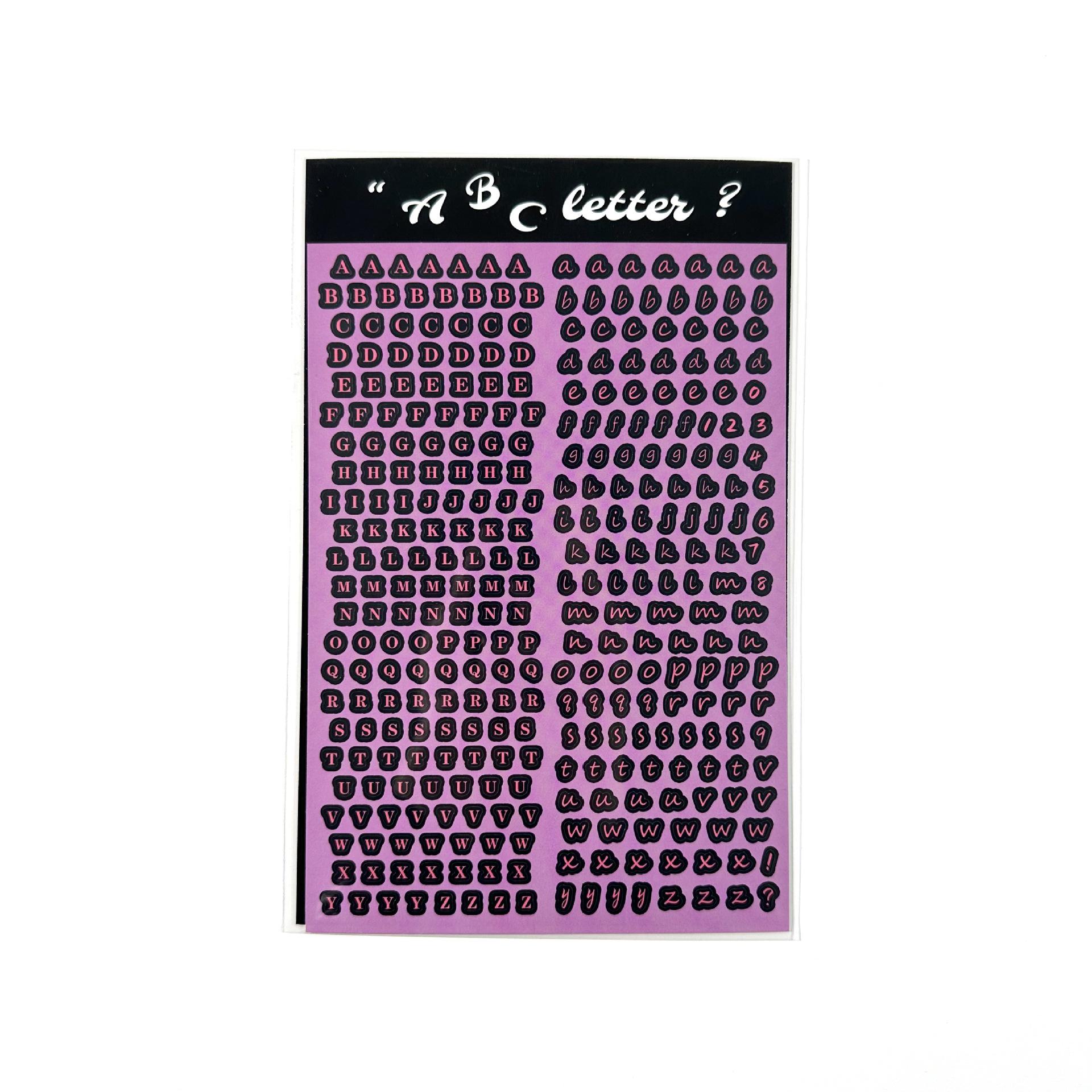 Coisini Cute English Letter Stickers for Kids - Korean Style Diary Decor