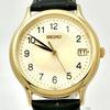 SEIKO Watch Gold Date 750320 New Strap [Excellent Condition/ New Battery] Men's 7N42-0CX0