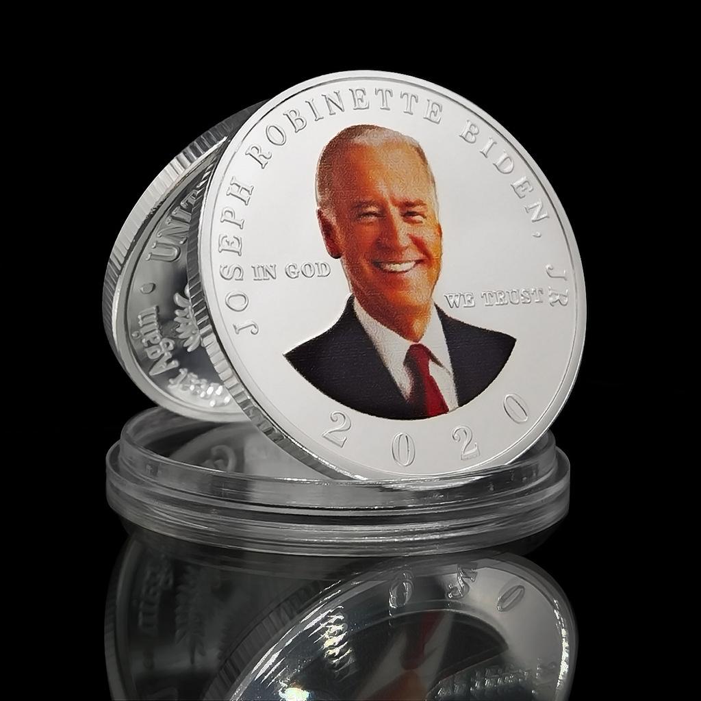 

2020 US presidential candidate, Biden, gold-plated coin, influential person, commemorative medal, ornament, Christmas gift, Stocking stuffers