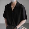 Men's Summer Ice Silk Casual Cuban Collar Shirt