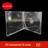 Dicke transparente CD-Aufbewahrungsbox mit zwei Scheiben und Einsteckseite