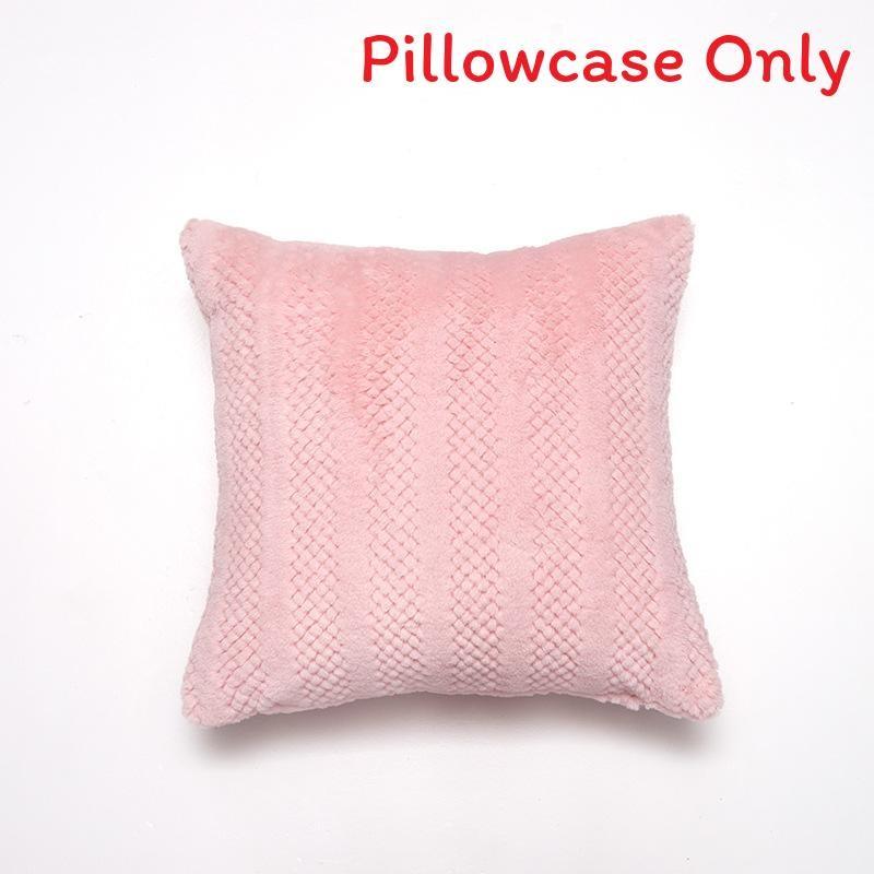 Cover Only Luxurious Plush Faux Rabbit Fur Pillow Cover Soft Cushion Cover For Sofa In Modern Style