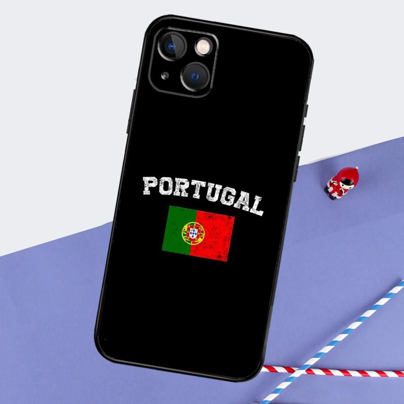 Portugal Flag Phone Case For iPhone 16 15 Pro Max 12 13 Mini 11 14 Pro Max XR 16 15 Plus 16e Cover Coque