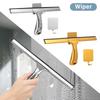 Stainless Steel Shower Squeegee Household Bathroom Doors Hanging Hooks Window Mirror Glass Silicone Scraper Cleaning Tool