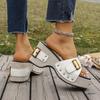 36-43 Plus Size Shoes for Women Summer 2026 Fashion Slip on Platform Wedge Comfortable Peep Toe Sandals Casual Women Slippers