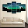 5 Panel HD Prints Northern Light Star Night Landscape Canvas Wall Art Wallpaper Paintings Posters Living Room Home Decor