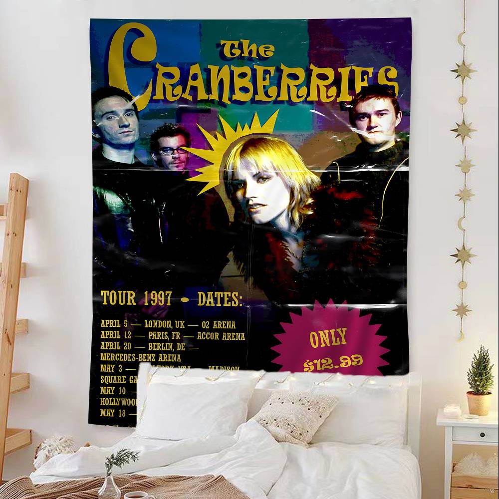 

CCranBeRries Band Anime Tapestry Hanging Tarot Hippie Wall Rugs Dorm Home Decor 74x94cm(29x37in)