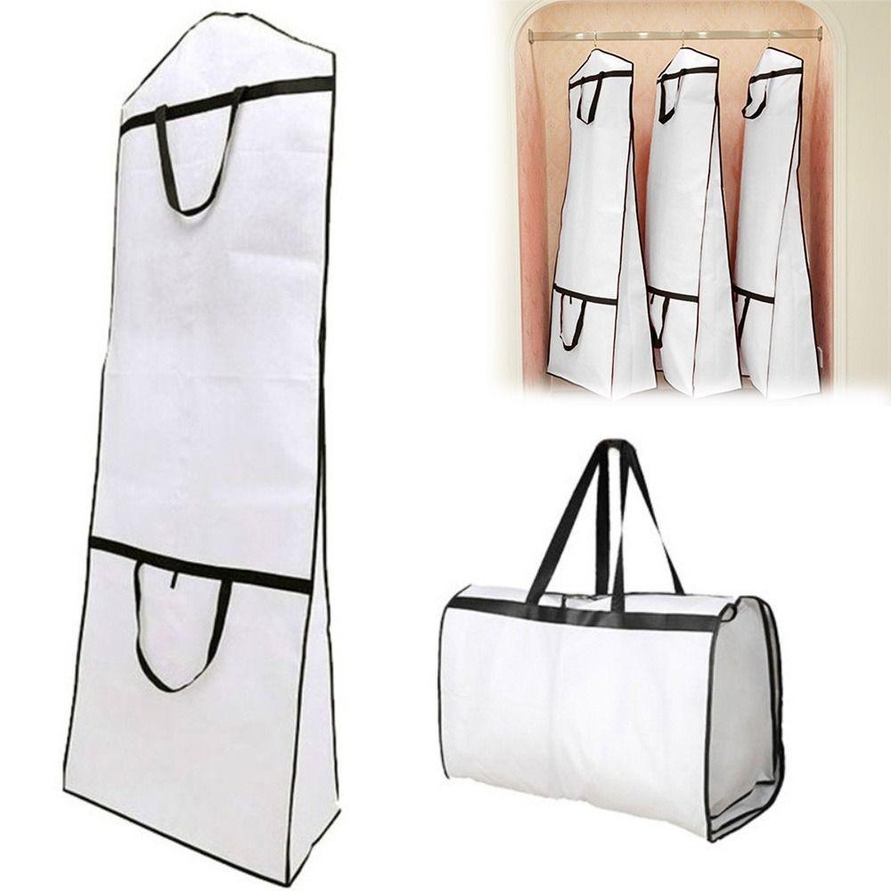 Large Size Wedding Dress Dust Cover Double-sided Non-woven Fabric Dustproof Cover Case Breathable Thickened Garment Storage Bag