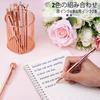 WEMATE Ballpoint Pen Blue Black Sparkly and Cute Metal Diamond Gift for Office Use Rose Gold 8-Piece Oil-Based Set, 0.5mm & Ink, - Pen, Women,
