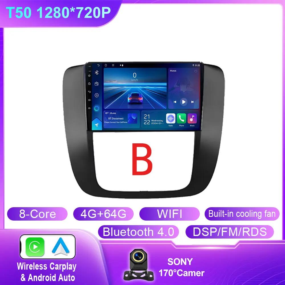 Android Car For GMC Yukon Chevrolet Tahoe Suburban 2008-2012 GPS Navigation Multimedia Player Stereo Head Unit QLED Screen 5G BT