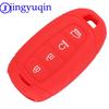 Jingyuqin Remote Key Car Case Cover For Hyundai I30 I35 I40 Kona Azera Elantra Solaris Grandeur Ig Accent Santa Fe 2018 2019
