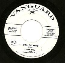 

7inch Record JOAN BAEZ Pal Of Mine VRS35013 Vanguard 1961 US CountryFolk Used