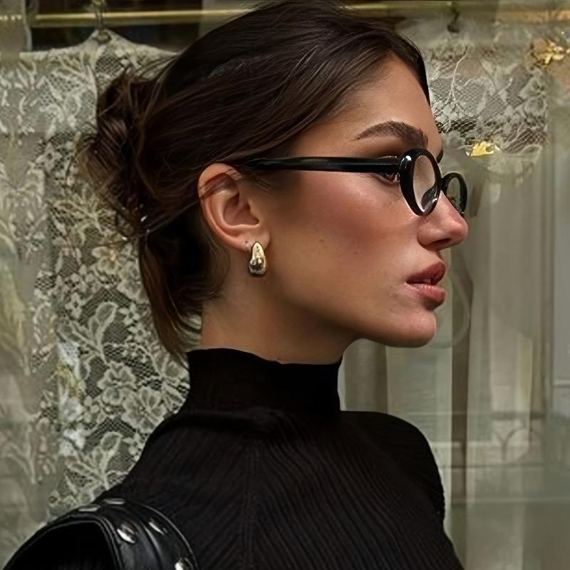 5PCS Ladies Oval Frame Retro Glasses for Office Leisure and Formal Occasions Stylish and Comfortable