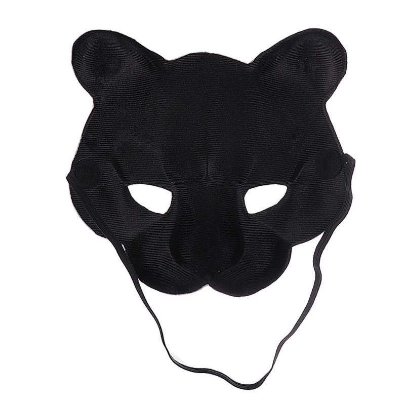 Snow Leopard Animal Mask Masquerade Mask Half Face Mask Halloween Party Mask Masquerade Accessory For Men Women Cosplay