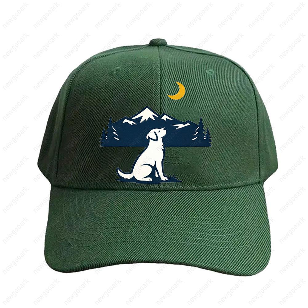 Labrador Retriever Minimal Mountain Moon Badge Cap Summer Women Unisex Adult Peaked Hat Fashion Casual Adjustable