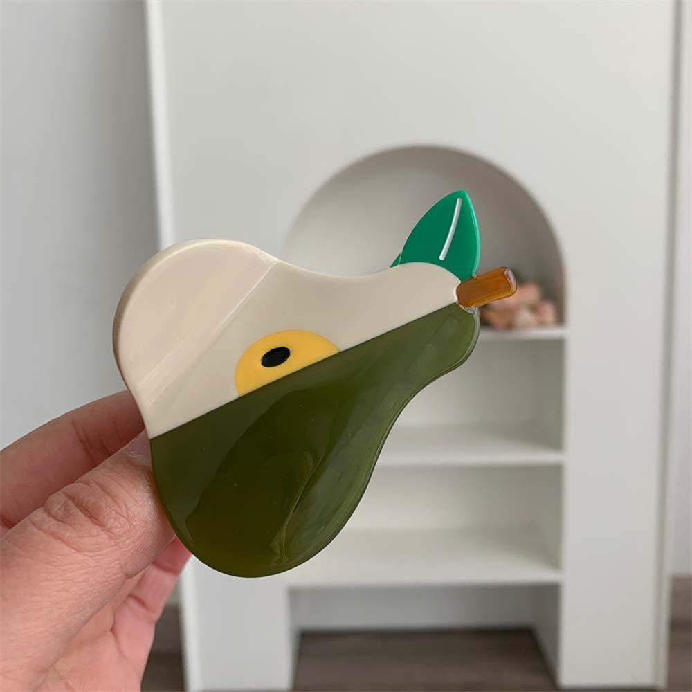 Korean Style Acetic Acid Hair Claw Sweet Acrylic Hair Accessories Fashion Fruit Shark Clip  Summer