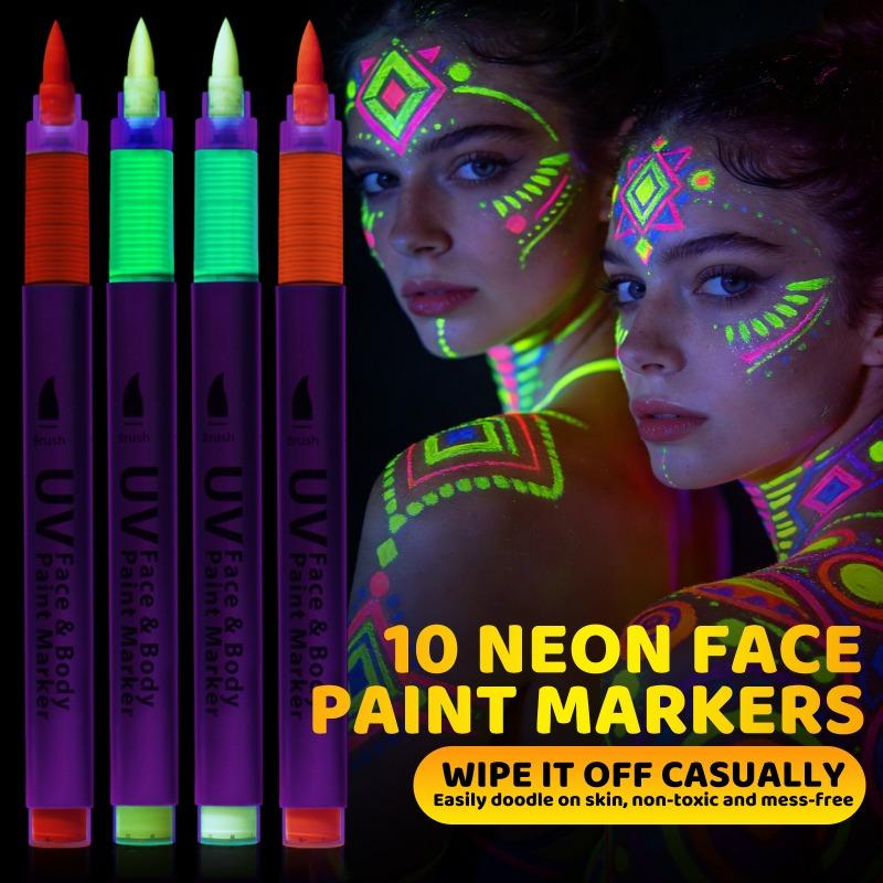 1PACK luminous body painting pen face color washable face graffiti makeup pen festival party atmosphere luminous pen