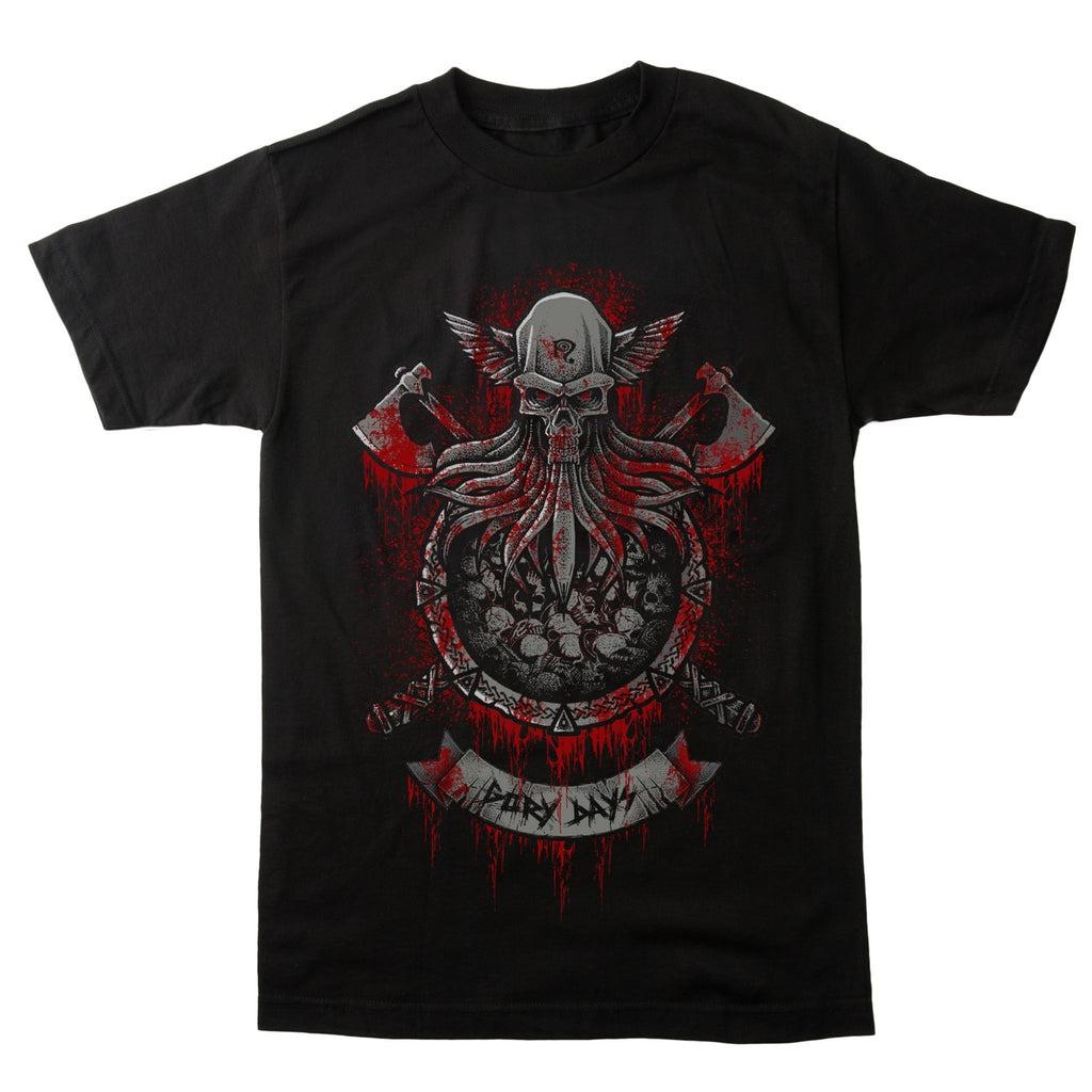 Maglietta Grafica Gore Teschio Metà Necro Underground Hip Hop Arte Nera 100% Cotone Unisex