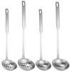 304 Stainless Steel Large Soup Ladle, Long Handle Skimmer, Porridge, and Congee Spoon for Household Use