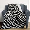 Zebra Print Flannel Blanket Throw Blanket Soft Warm Sofa Bed Camping Car Home Decor Unique Christmas Gift C9301803