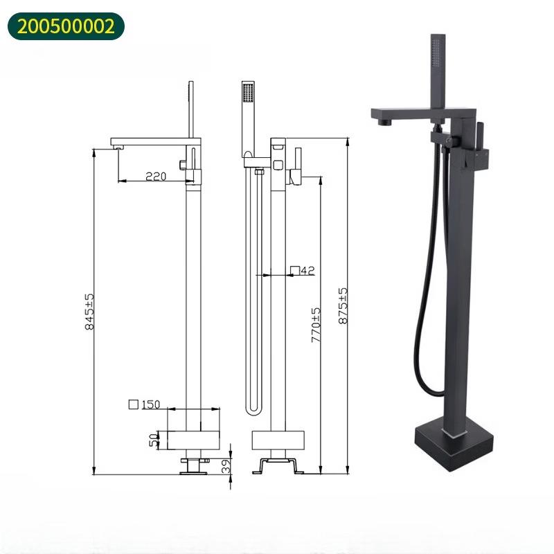 LANGZHIWEN Floor-Standing Bathtub Shower Faucet