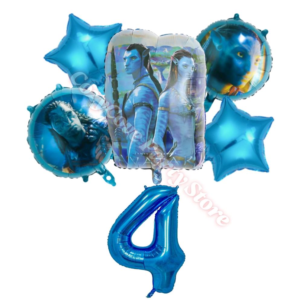 New Avatar Birthday Party Decoration Tableware Avatar 2 Balloons Set Plate Cup Gift Bags For Kids Boy Party Favors Photo Booth